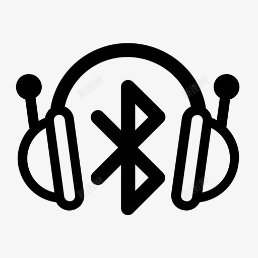蓝牙耳机音频设备图标svg_新图网 https://ixintu.com 无线耳机 耳机 蓝牙耳机 设备 音频
