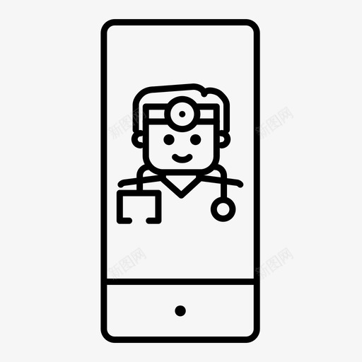 医生iphone健康医院图标svg_新图网 https://ixintu.com 健康 医生iphone 医疗 医院