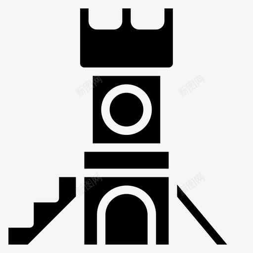 城堡滑梯图标svg_新图网 https://ixintu.com 城堡滑梯