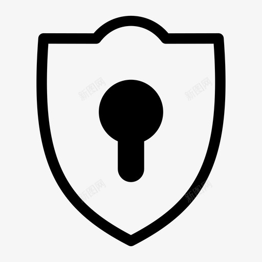 锁盾密码保护图标svg_新图网 https://ixintu.com 保护 安全 密码 锁盾