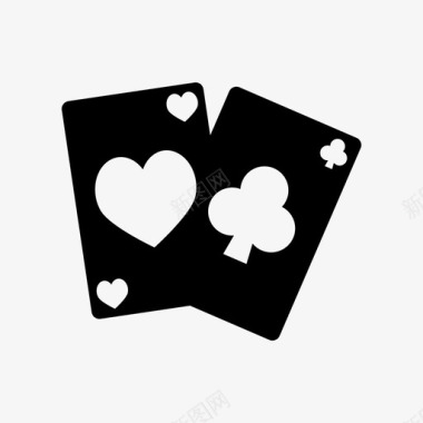 赌博卡俱乐部心脏图标图标