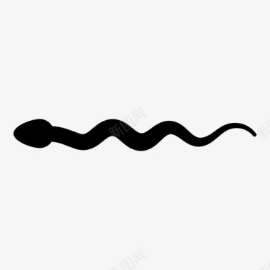蛇动物精子图标图标