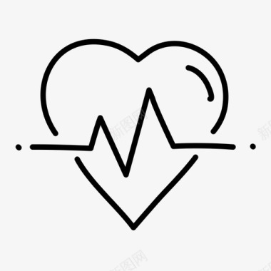 心率健康心跳图标图标