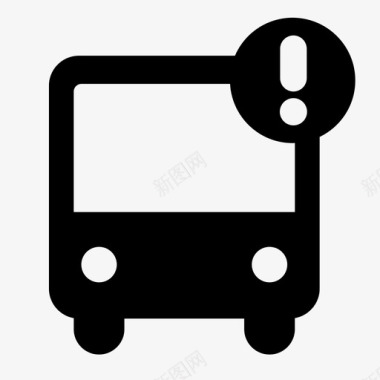 巴士警报通勤交通图标图标