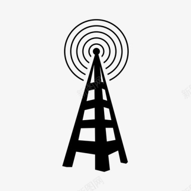 天线收音机广播塔图标图标
