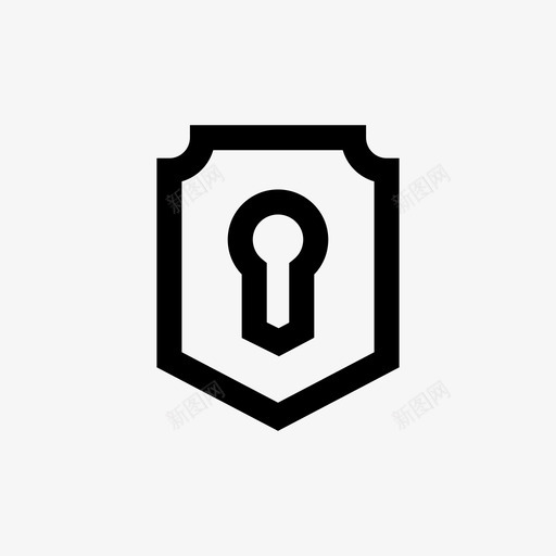 受保护加密锁定图标svg_新图网 https://ixintu.com 加密 受保护 安全 屏蔽 边缘用户界面 锁定