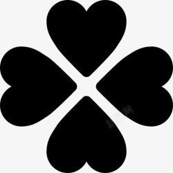 四叶草ICON四叶草自然圣帕特里克节图标高清图片