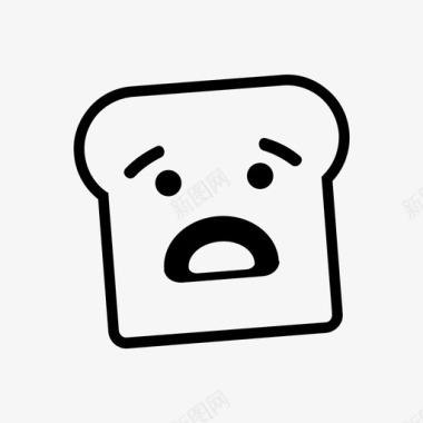 担心面包片坏的早餐图标图标