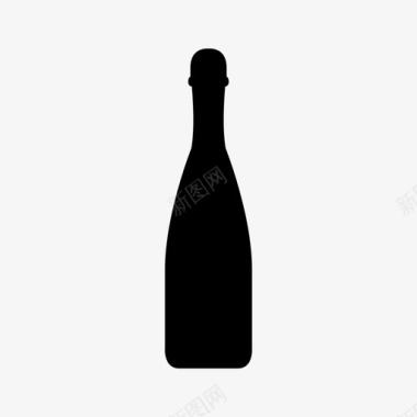 起泡酒酒瓶庆典图标图标