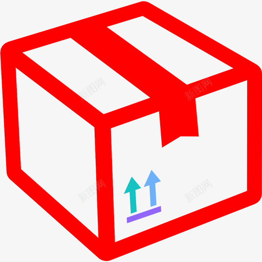 包裹盒子递送图标svg_新图网 https://ixintu.com 包裹 发送 盒子 递送