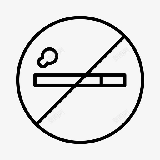 禁止吸烟画廊信息图标svg_新图网 https://ixintu.com 信息图片 博物馆 标牌 画廊 画廊和博物馆 禁止吸烟