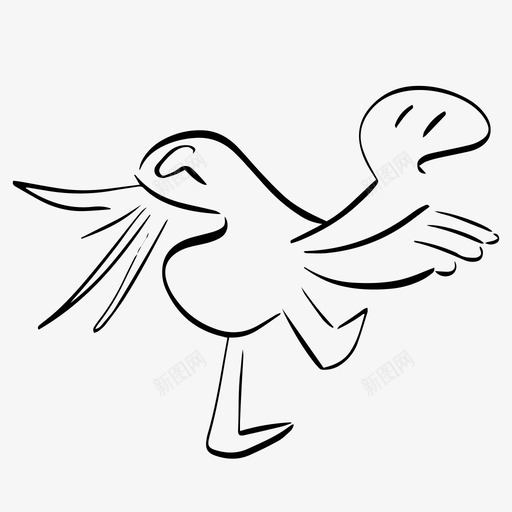 不会飞的鸟拟人卡通图标svg_新图网 https://ixintu.com 不会飞的鸟 人物 卡通 手绘 手绘超现实人物 拟人