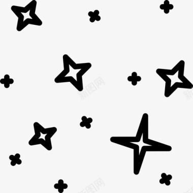 星星夜晚天空图标图标