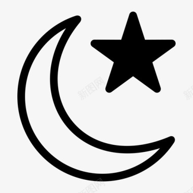 伊斯兰教阿拉伯穆斯林图标图标
