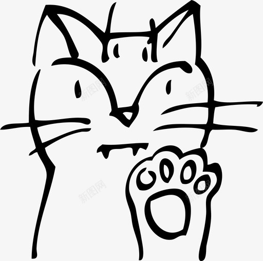 猫小猫爪子图标svg_新图网 https://ixintu.com 宠物 小猫 爪子 猫