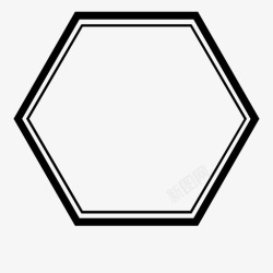 空框架六边形框架空游戏板图标高清图片