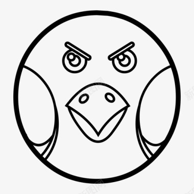 鸟动物脸图标图标