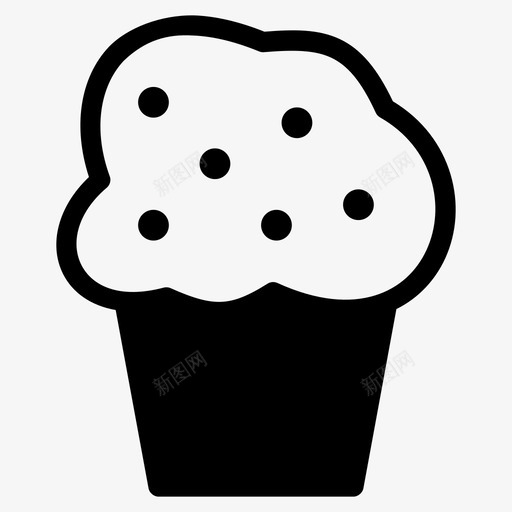 杯形蛋糕甜点食物图标svg_新图网 https://ixintu.com 杯形蛋糕 松饼 甜点 糕点 食物