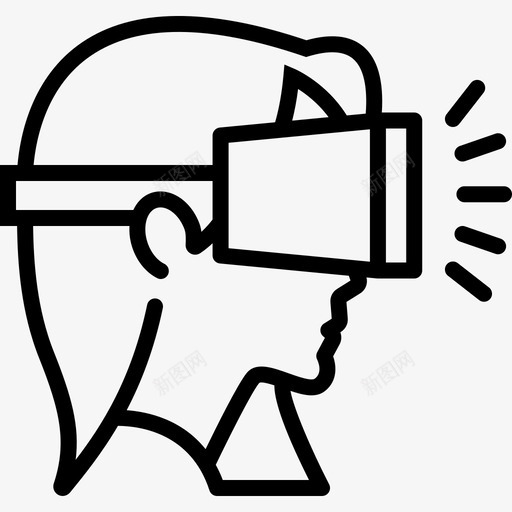 虚拟现实护目镜未来科技图标svg_新图网 https://ixintu.com 未来科技 虚拟现实护目镜