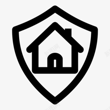 家庭安全掩护保护图标图标