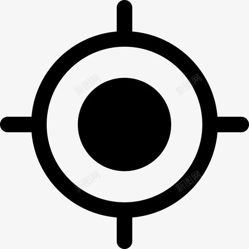 十字准线瞄准地图点图标svg_新图网 https://ixintu.com 十字准线 地图点 导航 目标 瞄准