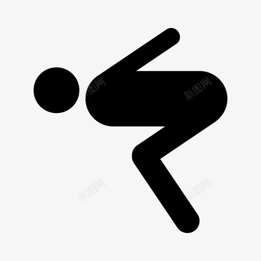 跑酷跳跃运动图标svg_新图网 https://ixintu.com 训练 跑酷 跳跃 运动