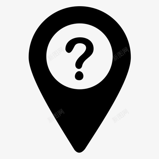 询问接口位置图标svg_新图网 https://ixintu.com pin 位置 地图和位置 接口 标志 询问