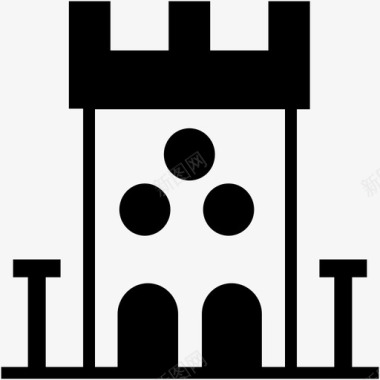 建筑城堡要塞图标图标