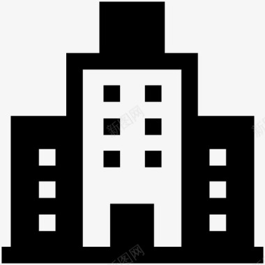 建筑商业酒店图标图标
