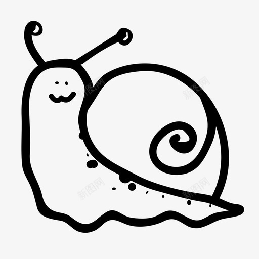 蜗牛后院可爱图标svg_新图网 https://ixintu.com 可爱 后院 害虫 花园 蜗牛