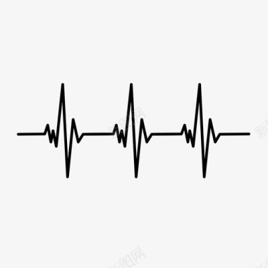 脉搏心跳生命线图标图标