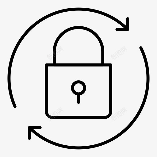 安全关闭私有图标svg_新图网 https://ixintu.com 保护 关闭 安全 安全细线图标 私有 重新加载