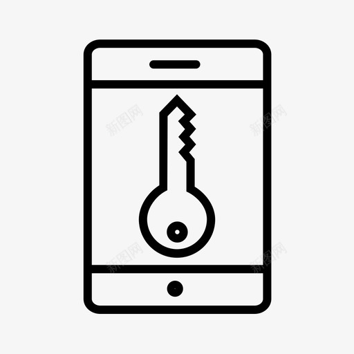 移动钥匙需要密码密码保护图标svg_新图网 https://ixintu.com 受保护手机 安全钥匙 密码保护 移动钥匙 解锁 需要密码