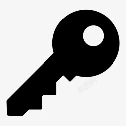 数字解锁钥匙锁密码图标高清图片