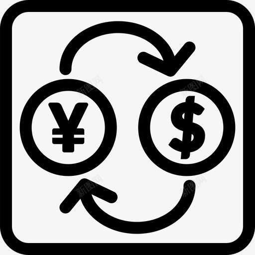 日元对美元货币兑换美元对日元图标svg_新图网 https://ixintu.com 日元对美元 概述web用户界面 美元对日元 货币兑换