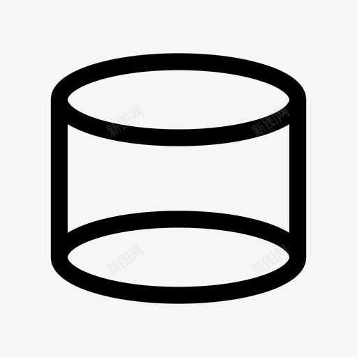 圆柱图形几何图形图标svg_新图网 https://ixintu.com 几何图形 图形 圆柱 形状 管
