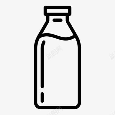 奶瓶奶制品玻璃瓶图标图标