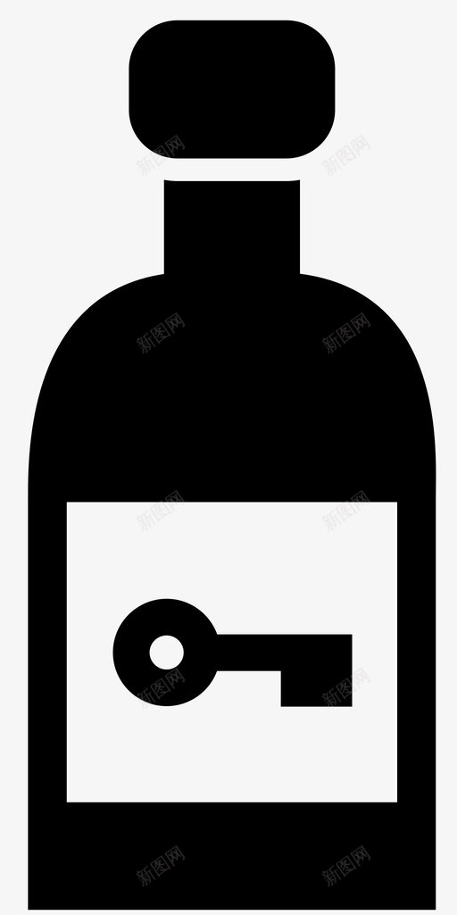 酒精饮料钥匙瓶子图标svg_新图网 https://ixintu.com 酒精饮料钥匙瓶子