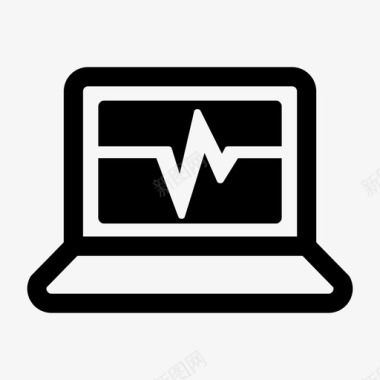 健康信息计算机医院图标图标