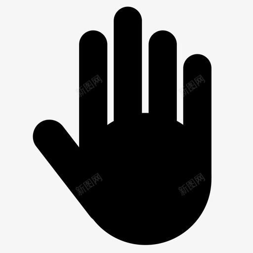手手指停止图标svg_新图网 https://ixintu.com 停止 手 手指 手掌 拇指