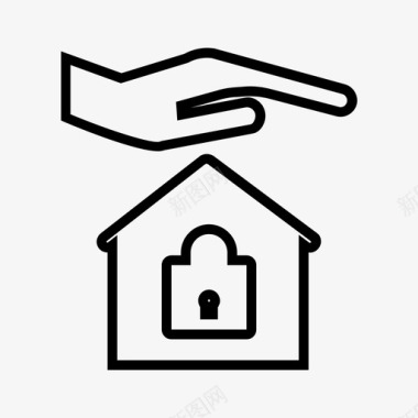保护家庭家庭保护锁定家庭图标图标
