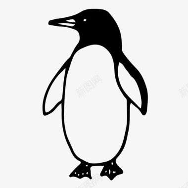 企鹅动物自然图标图标