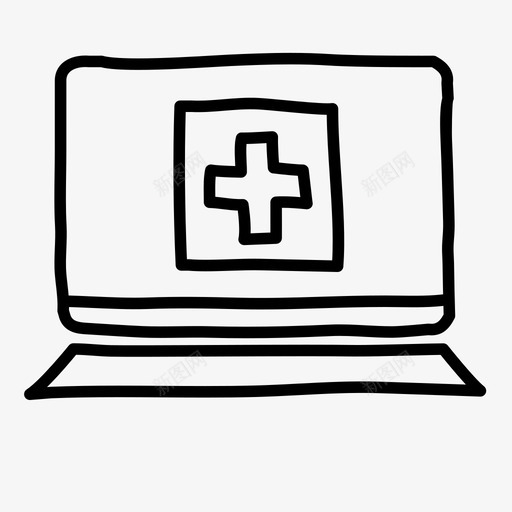 医用笔记本电脑电脑健康图标svg_新图网 https://ixintu.com 健康 医用笔记本电脑 医院 电脑