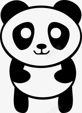 熊猫动物有趣图标图标