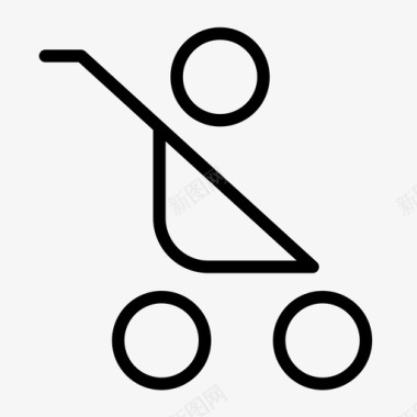 婴儿车步行图标图标
