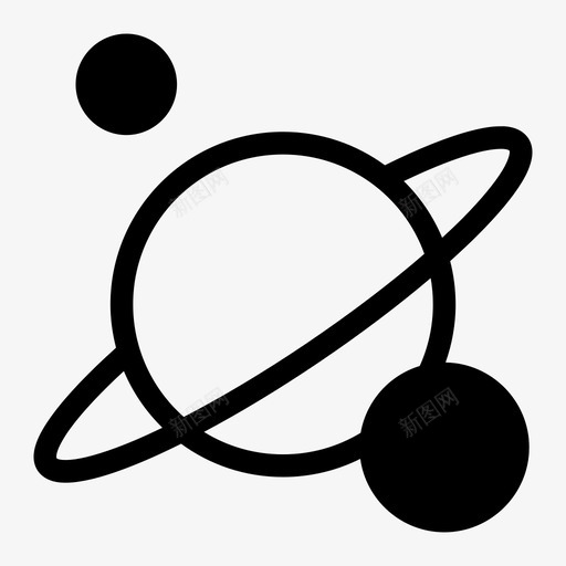 卫星行星卫星模型土星图标svg_新图网 https://ixintu.com 卫星模型 卫星行星 土星