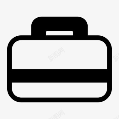 商务旅行箱公文包办公室图标图标