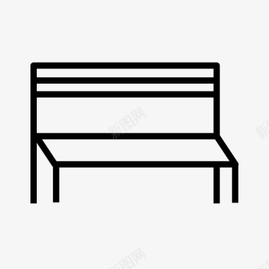 木制沙发长凳椅子图标图标