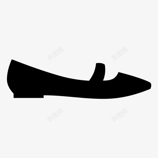 平底鞋芭蕾舞鞋图标svg_新图网 https://ixintu.com 凉鞋 平底鞋 芭蕾舞 鞋