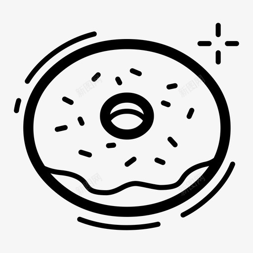 甜甜圈食物美味的食物图标svg_新图网 https://ixintu.com 甜甜圈 美味的食物 食物